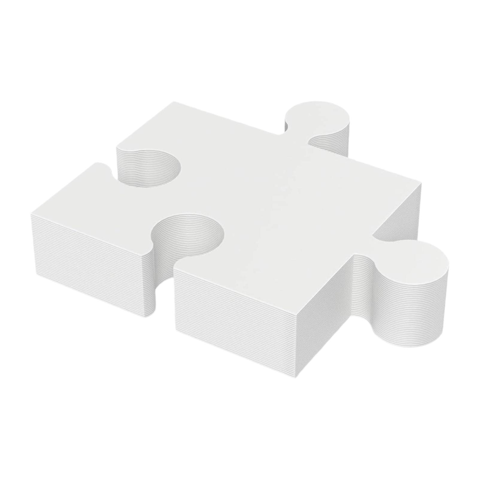 Puzzle Blank White - Boş Bulmaca Kartları, Beyaz Karton, Çocuklar